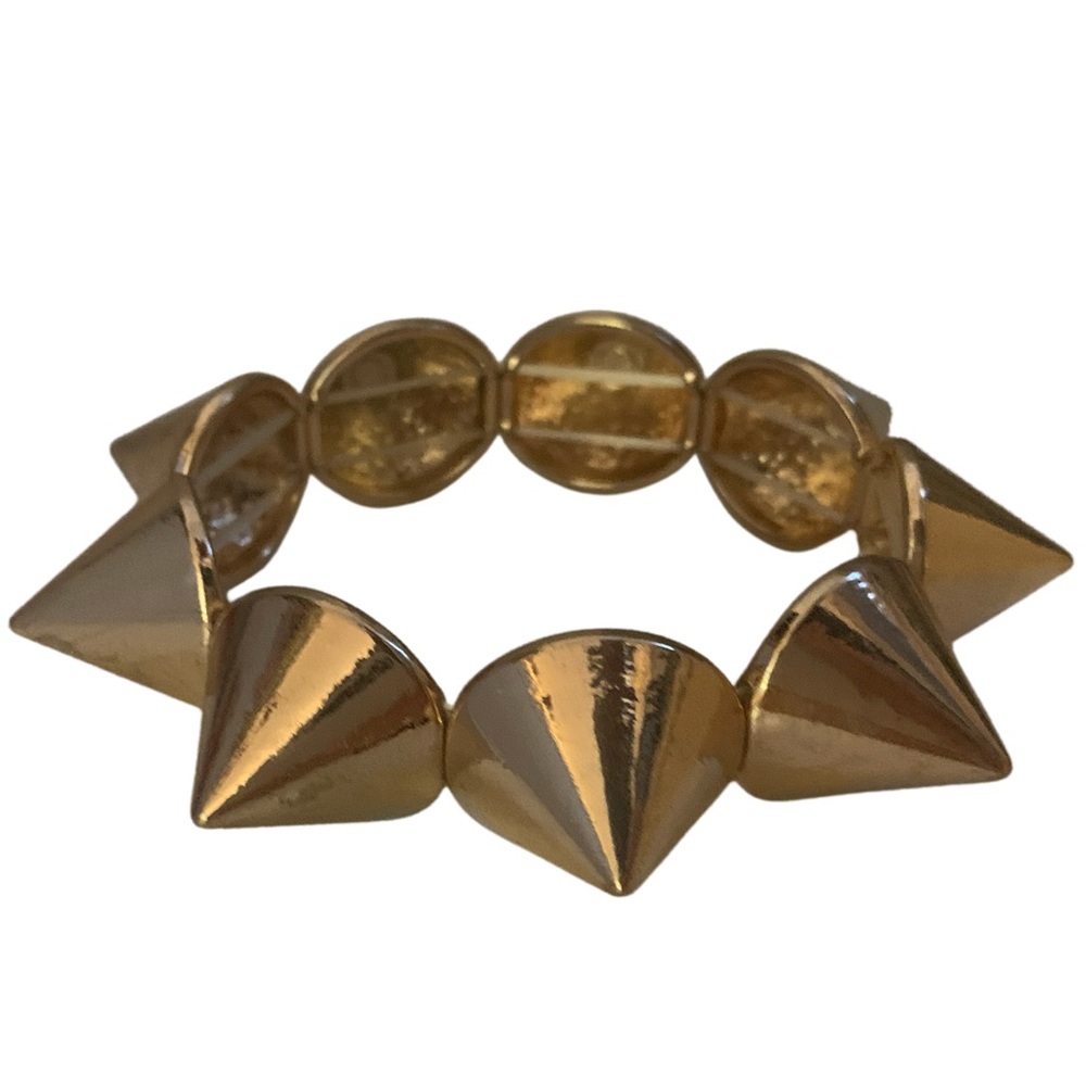 Gold Extra Large Spike Stretchy Bracelet